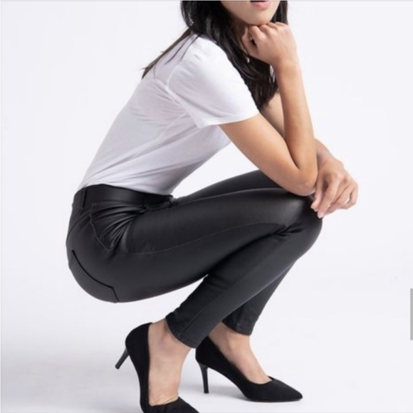 Betabrand Faux Leather Pants Medium Black 31X25 - Picture 14 of 14